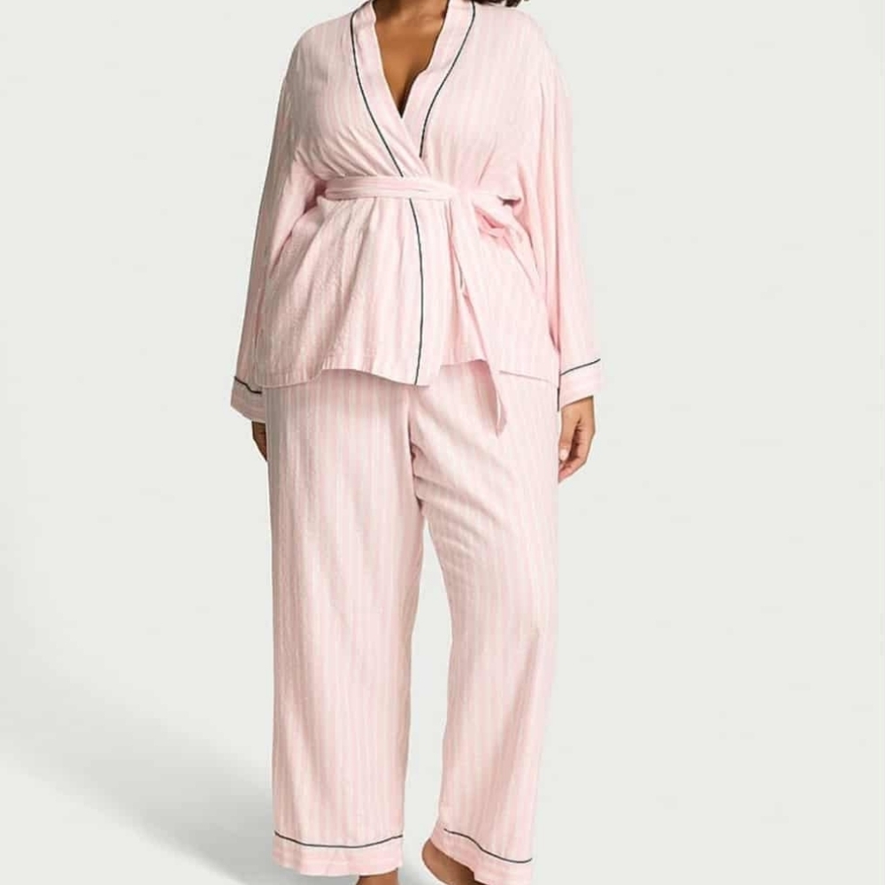 Victoria Secret Wrap Flannel PJ set Size XXL NWT - Picture 2 of 15